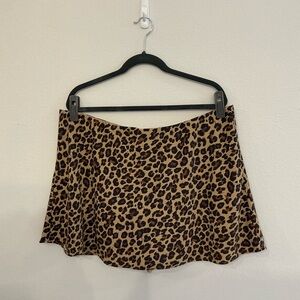 Abercrombie & Fitch Animal Print Skater Skirt